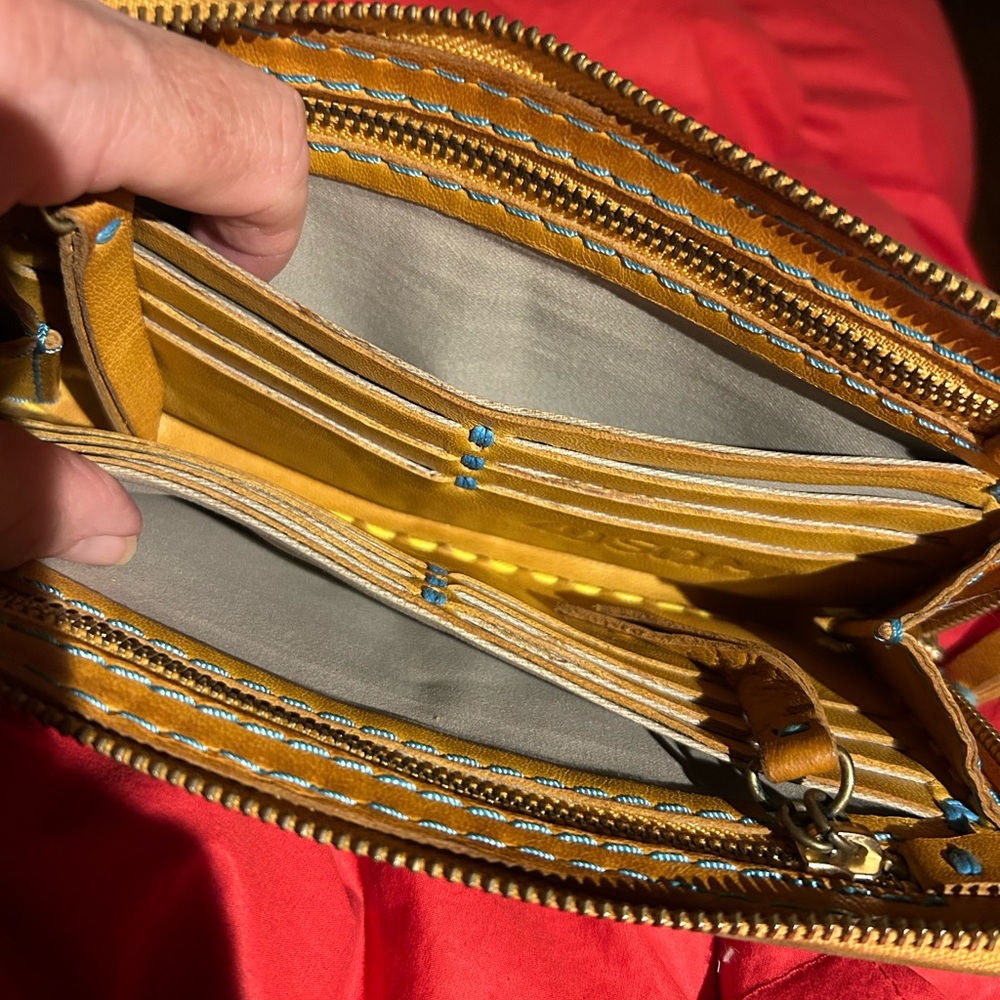 49 Square Miles Black and Red Leather Wallet - Picture 14 of 15